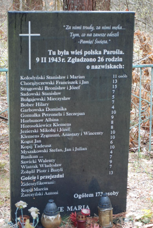 tablica pamiątkowa ofiar rzezi wołyńskiej